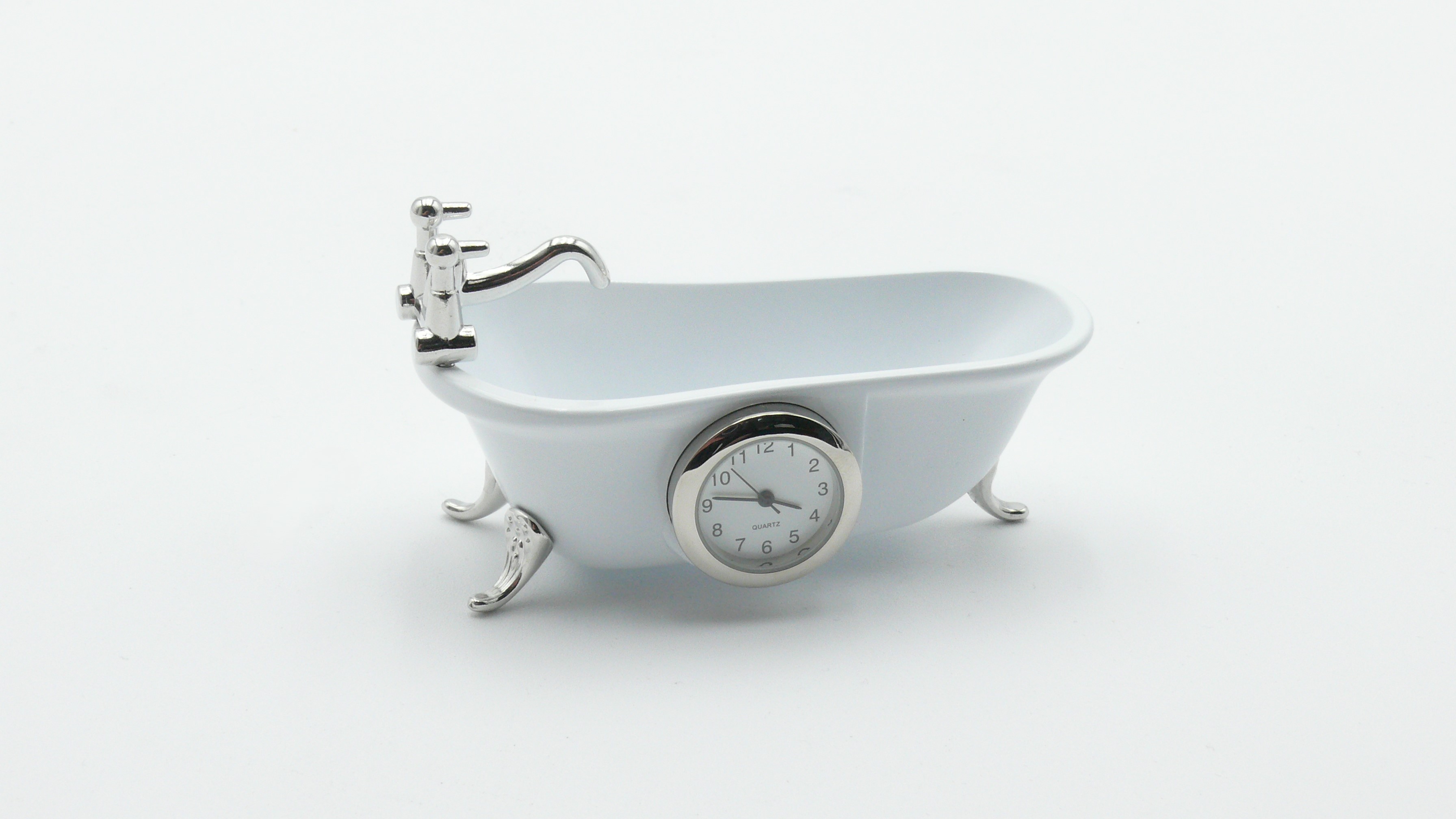 Miniatur-Uhr Badewanne