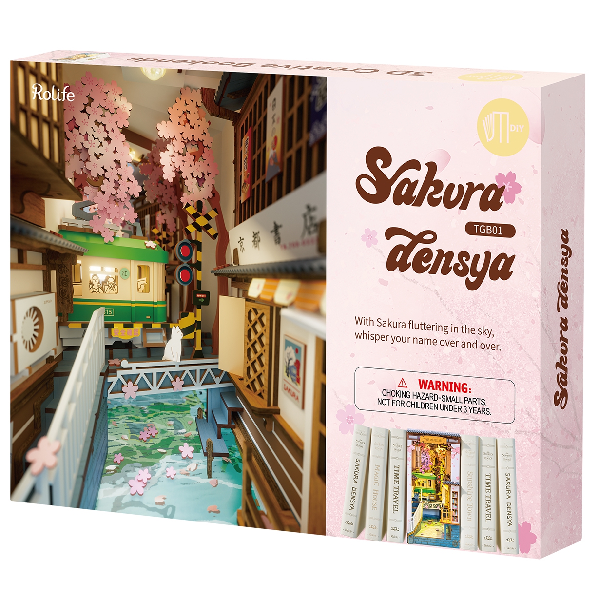 Holzbausatz / Book Nook- Sakura Densya - TGB01