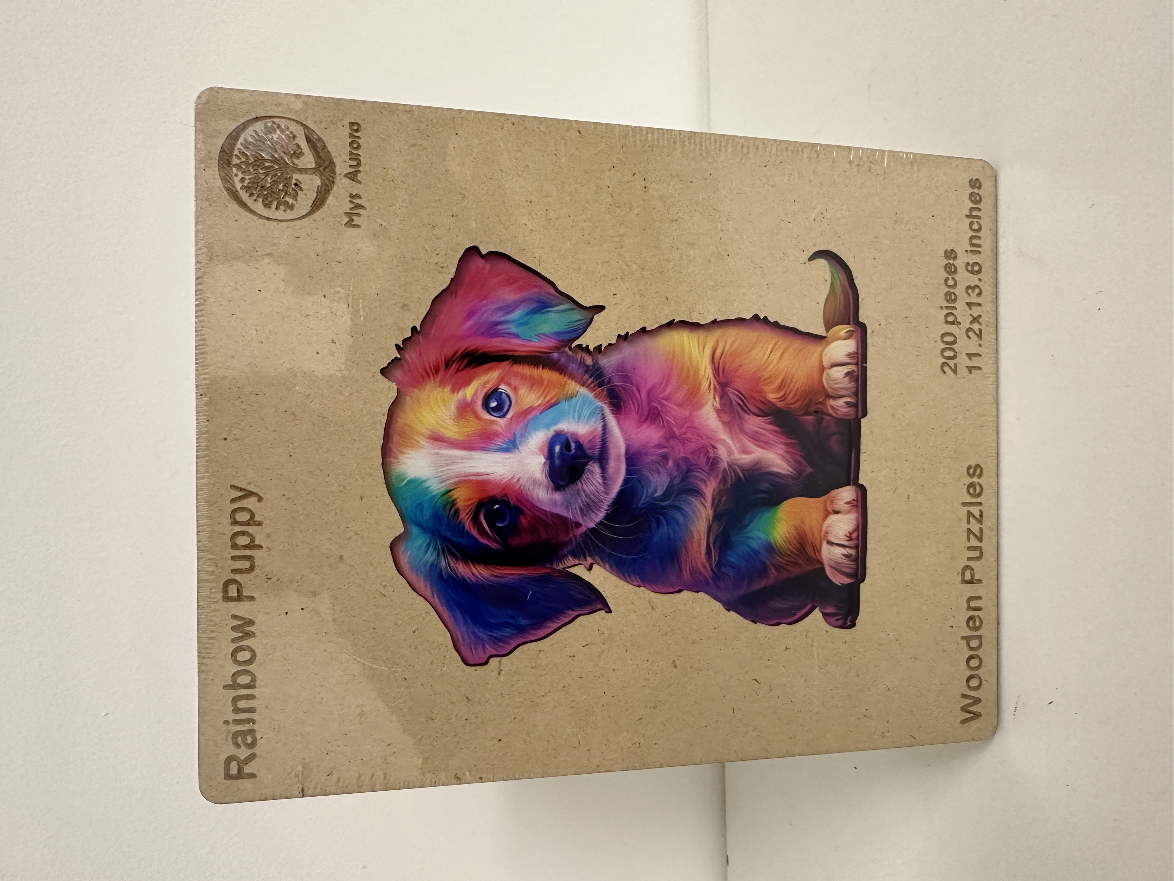 Wooden Puzzle – Dog “Rainbow Puppy” – 200 Pieces