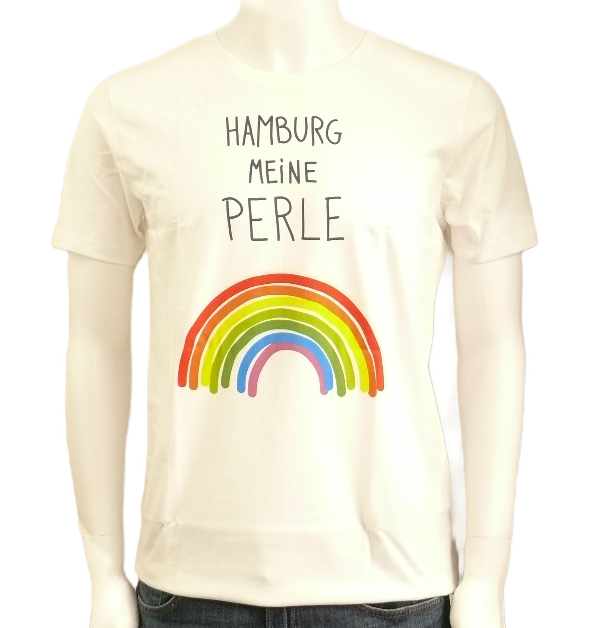 T-Shirt - Hamburg meine Perle / Regenbogen