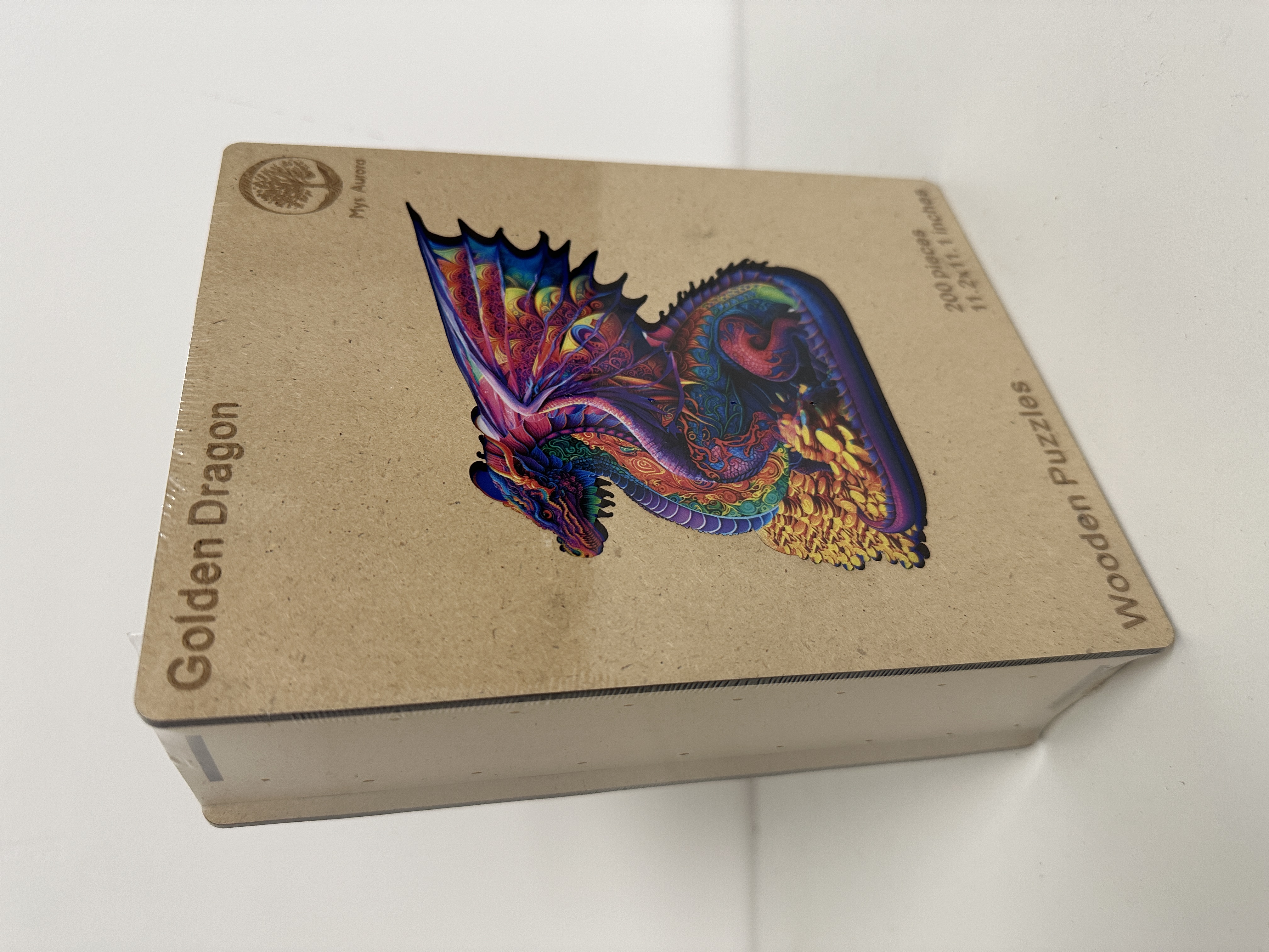 Wooden Puzzle – Dragon “Golden Dragon” – 200 Pieces