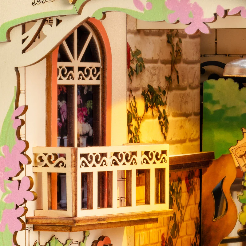 Holzbaussatz / Book Nook - Floral Corner - TGB09
