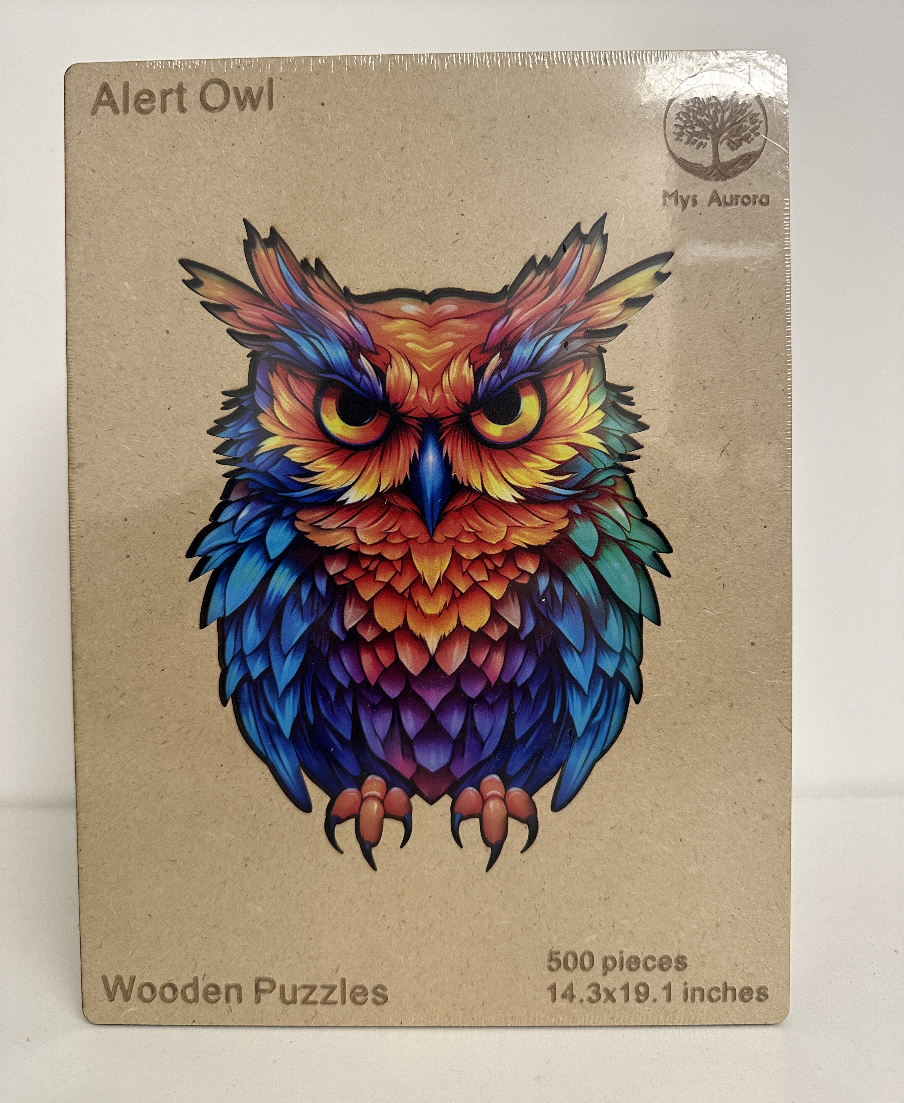 Wooden Puzzle – Owl “Alert Owl” – 500 Pieces