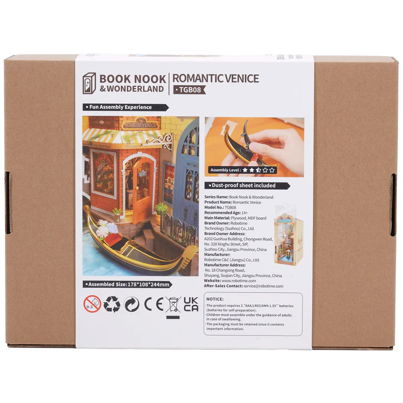 Holzbaussatz / Book Nook - Romantic Venice - TGB08