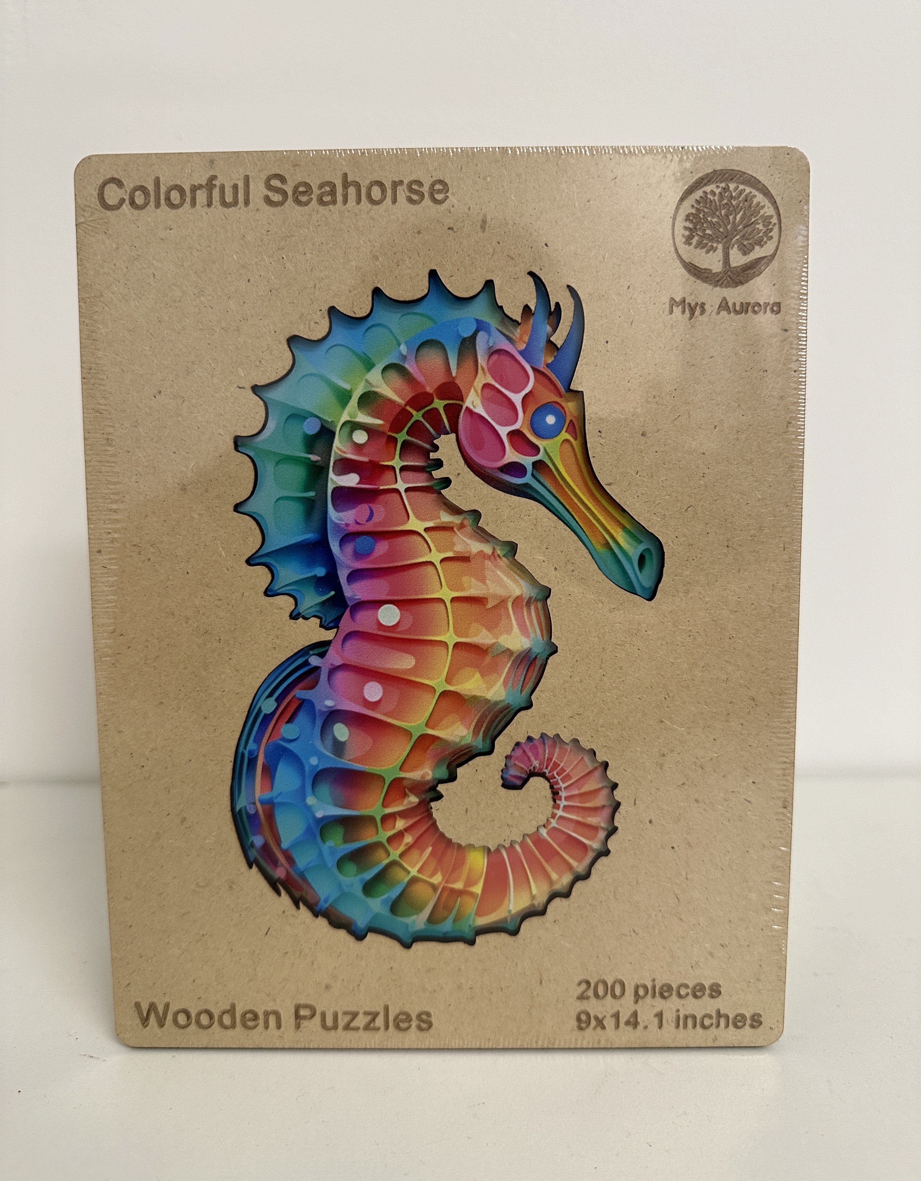 Wooden Puzzle – Seahorse “Colorful Seahorse” – 200 Pieces
