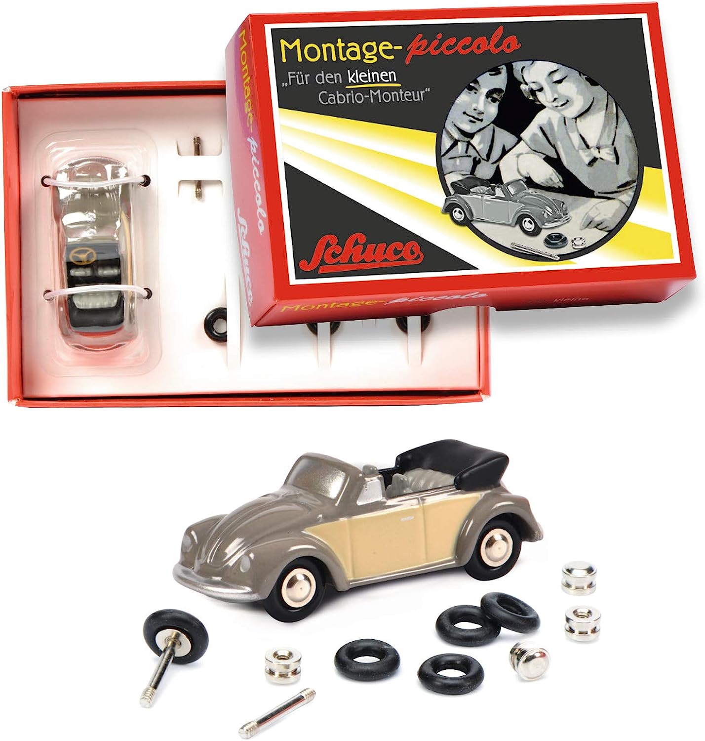 Schuco 450557800 Piccolo Montagekit Cabrio VW Käfer Maßstab 1:90