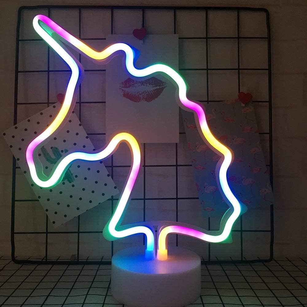 Neon Lampe Einhorn Unicorn Bunt