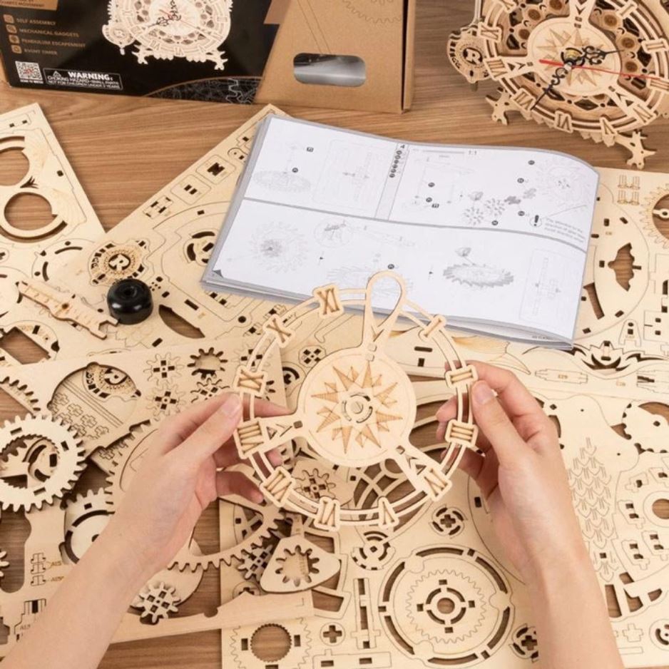 Wooden Model Kit – Owl Clock – LK503 by Robotime