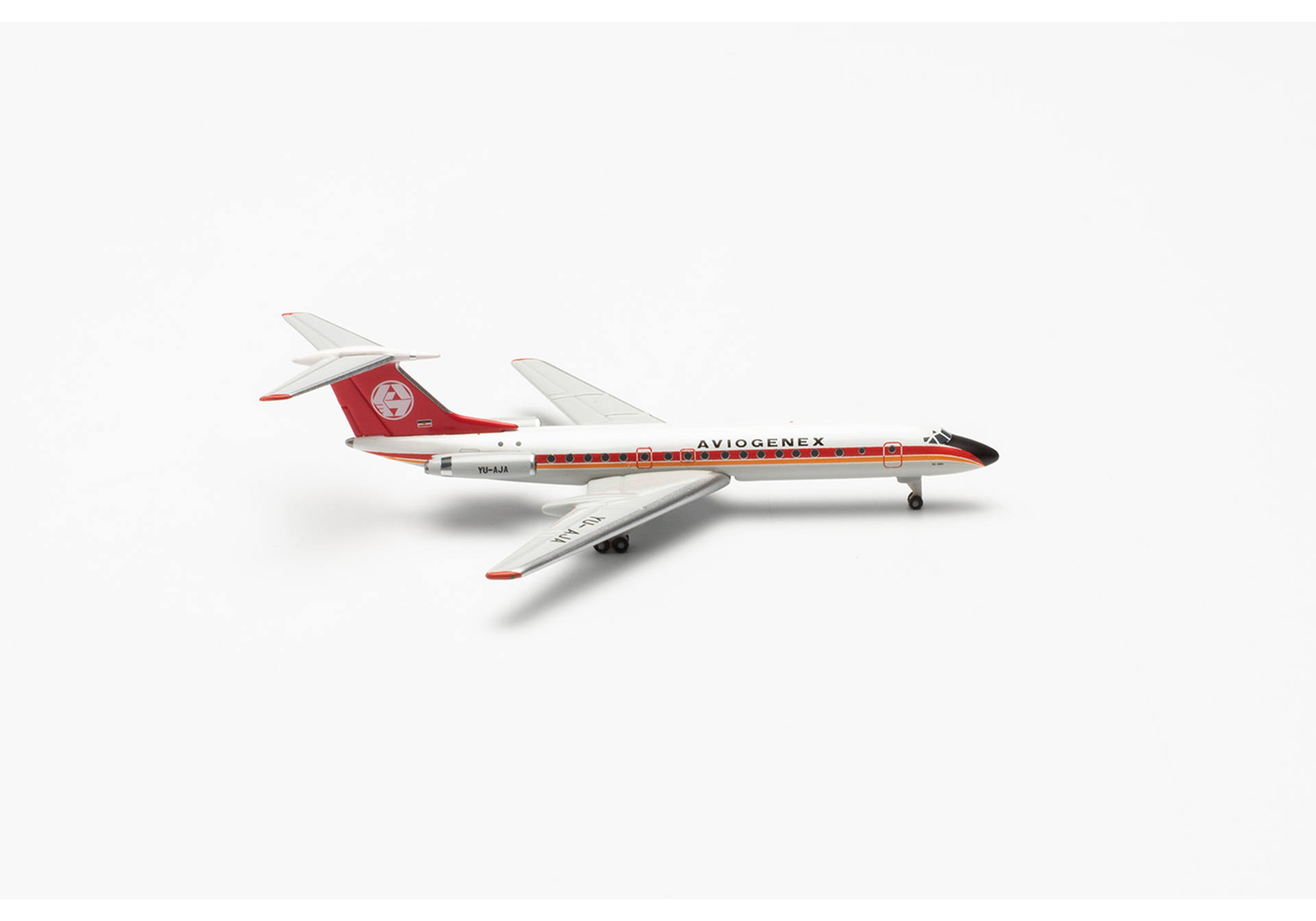 Herpa 537018 Aviogenex Tupolev TU-134A – YU-AJA “Titograd” 1:500