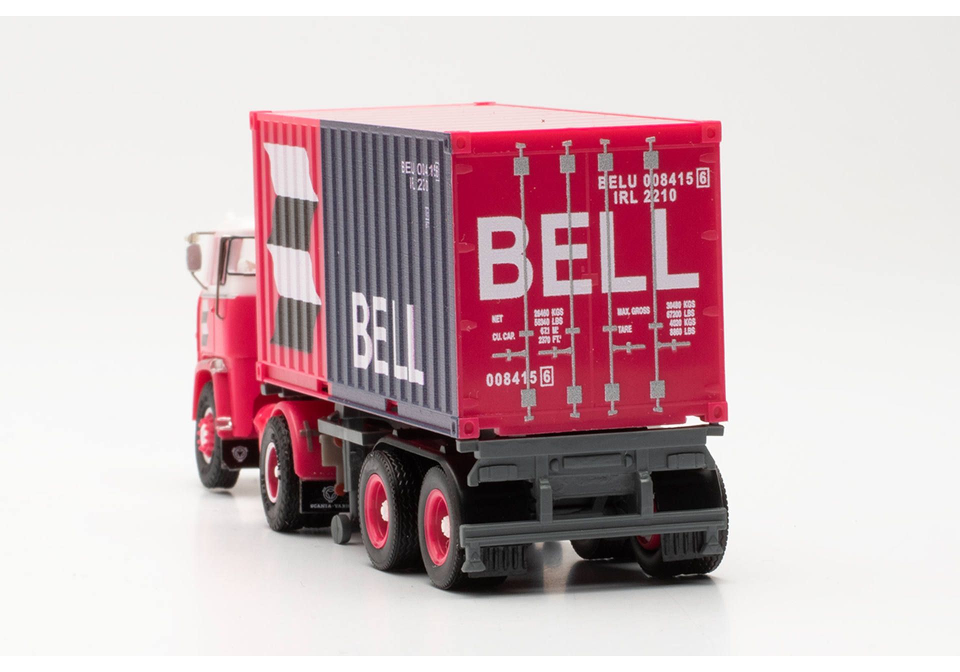 Herpa 87MBS026123 Scania LB 76 Container-Sattelzug "van der Linden/Bell" (Niederlande/Lisse) 1:87