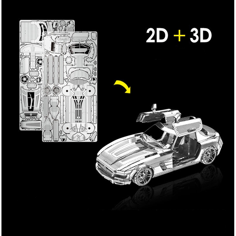 Metallbausatz Mercedes-Benz SLS AMG