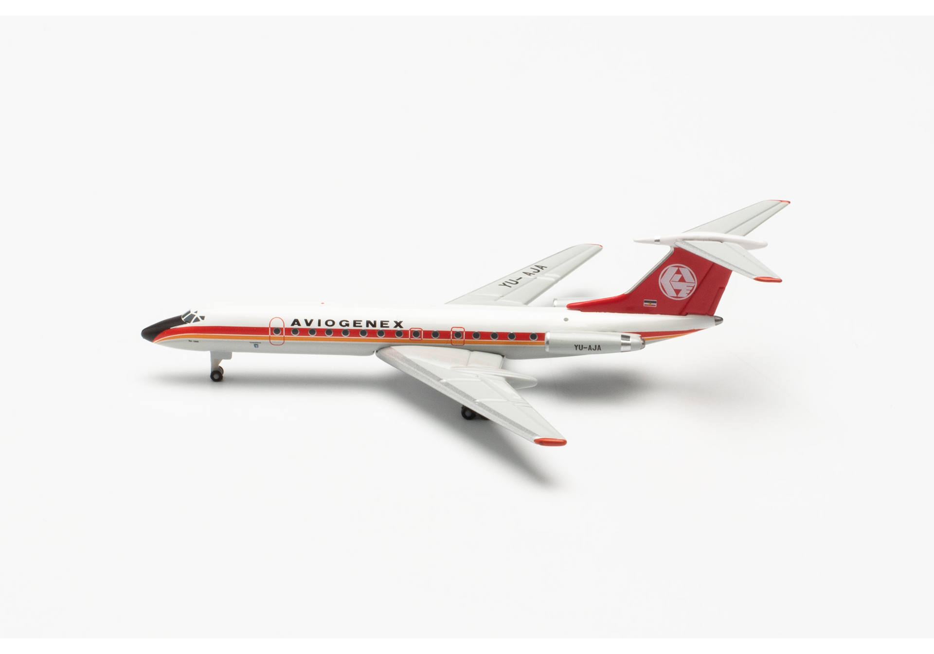 Herpa 537018 Aviogenex Tupolev TU-134A – YU-AJA “Titograd” 1:500