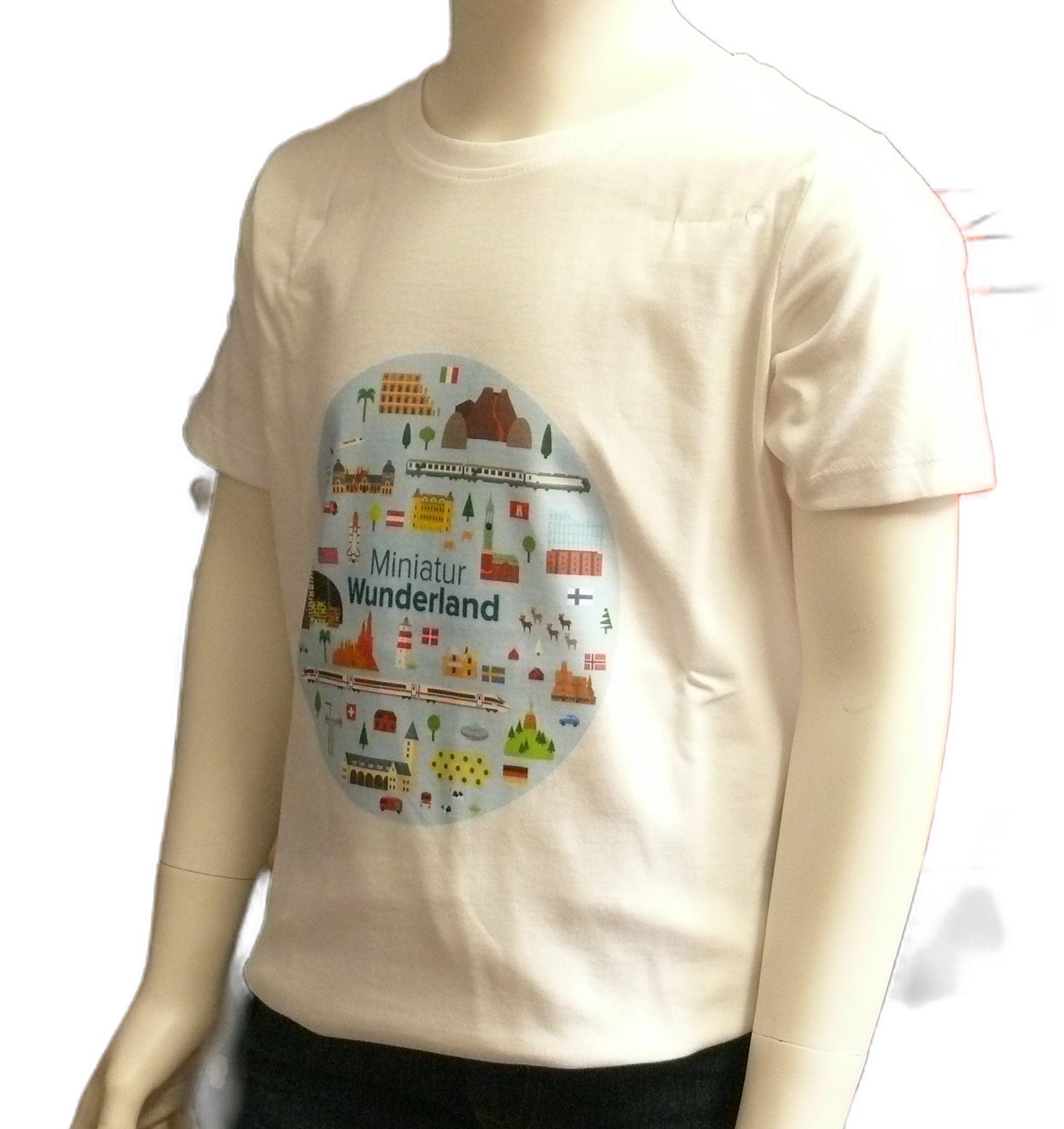 T-Shirt Kind - Wimmelbild, weiß