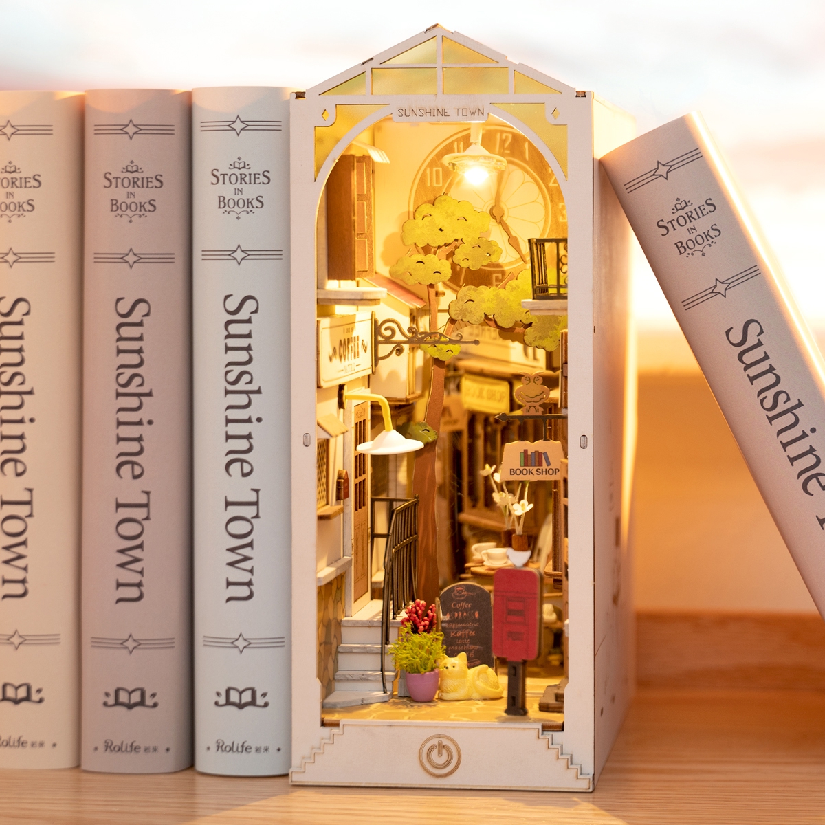 Holzbausatz / Book Nook - Sunshine Town - TGB02