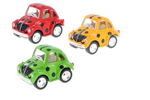 KINSMART Mini VW Beetle Ladybug - assorted colors