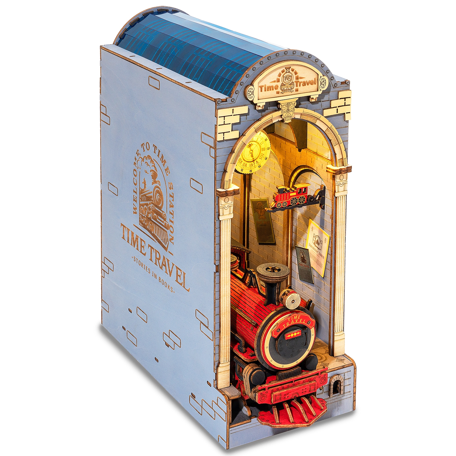 Holzbausatz /  Book Nook - Zeitmaschine (Time Travel) - TGB04 von Robotime