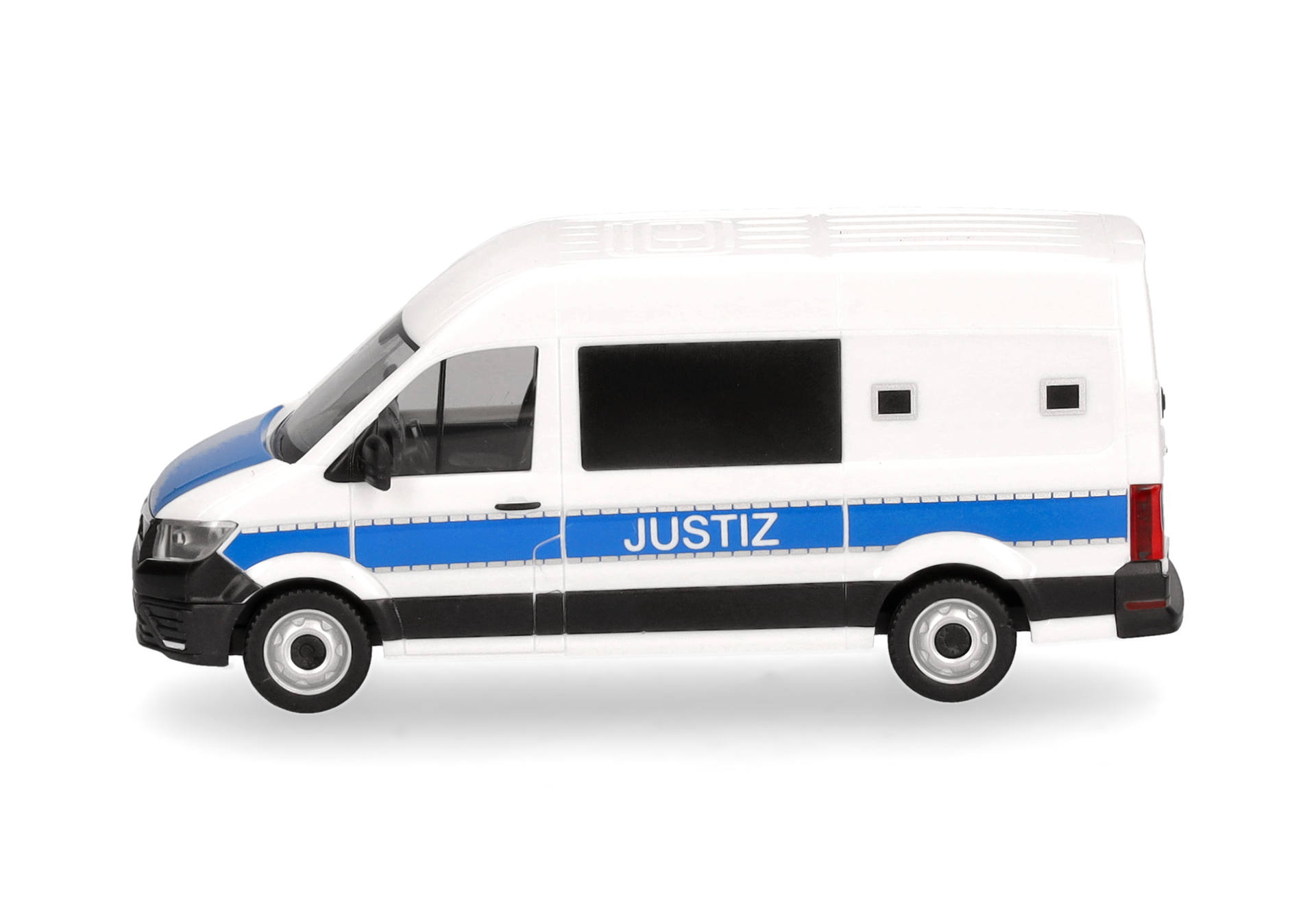 Herpa 98021 MAN TGE High-Roof Panel Van Prisoner Transporter "Justice" 1:87