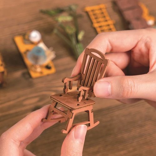 Wooden Model Kit / Book Nook – "Silent Corner Study" – TGE02 by Robotime