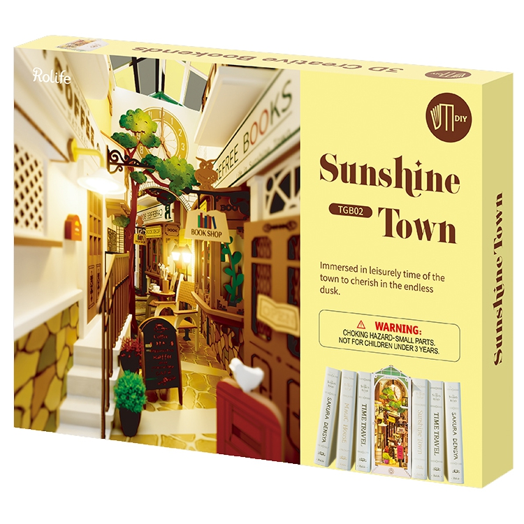 Holzbausatz / Book Nook - Sunshine Town - TGB02