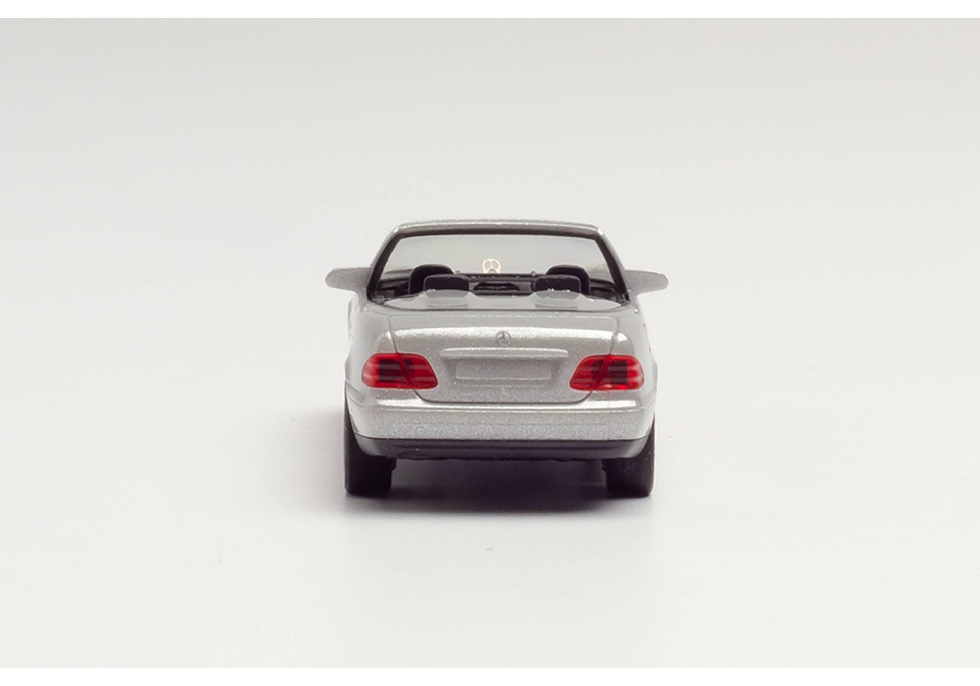 Herpa 032582-002 MB CLK Cabrio, silber Modellfahrzeug H0 1:87