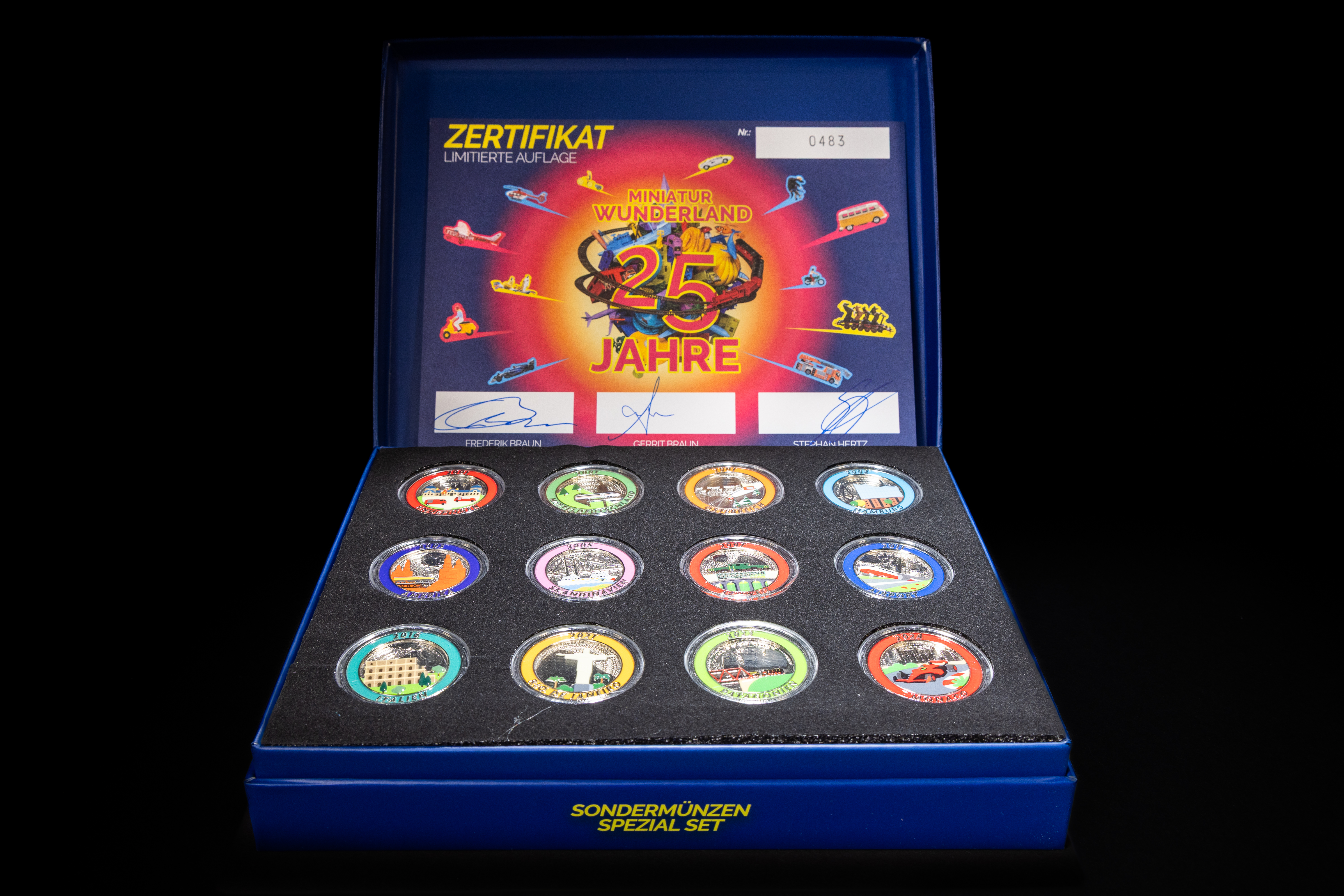 Anniversary Coin Set – "25 Years Miniatur Wunderland" – limited, numbered & hand-signed