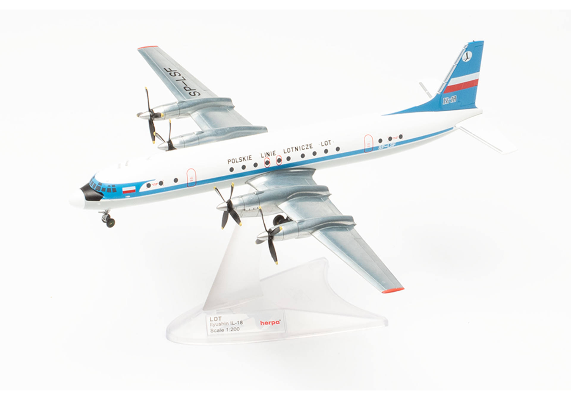 Herpa 572446 LOT Polish Airlines Ilyushin IL-18 – SP-LSF 1:200