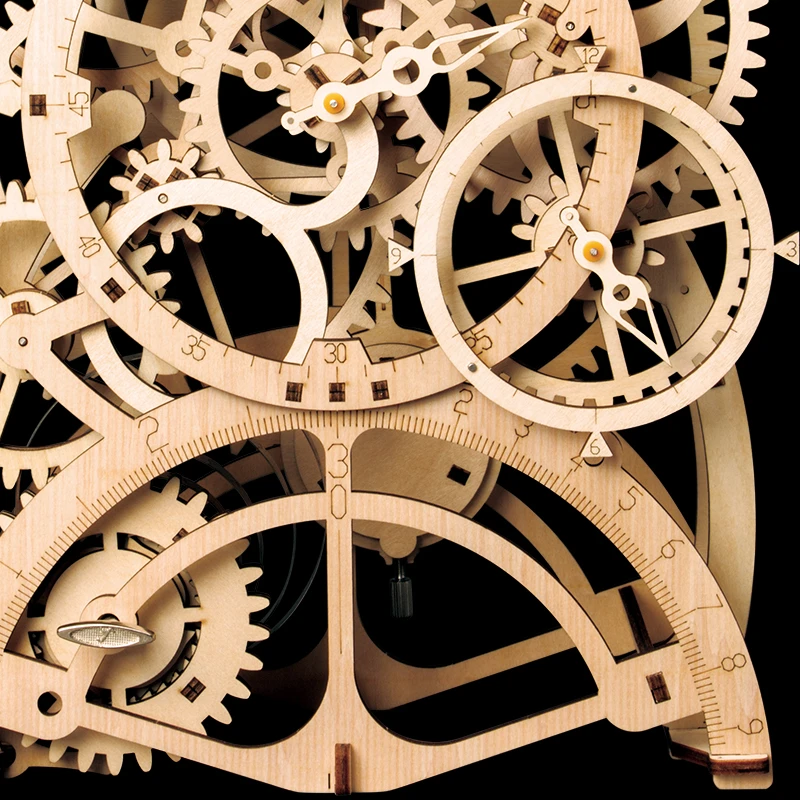 Wooden Model Kit – Mechanical Clock – LK501 by Robotime