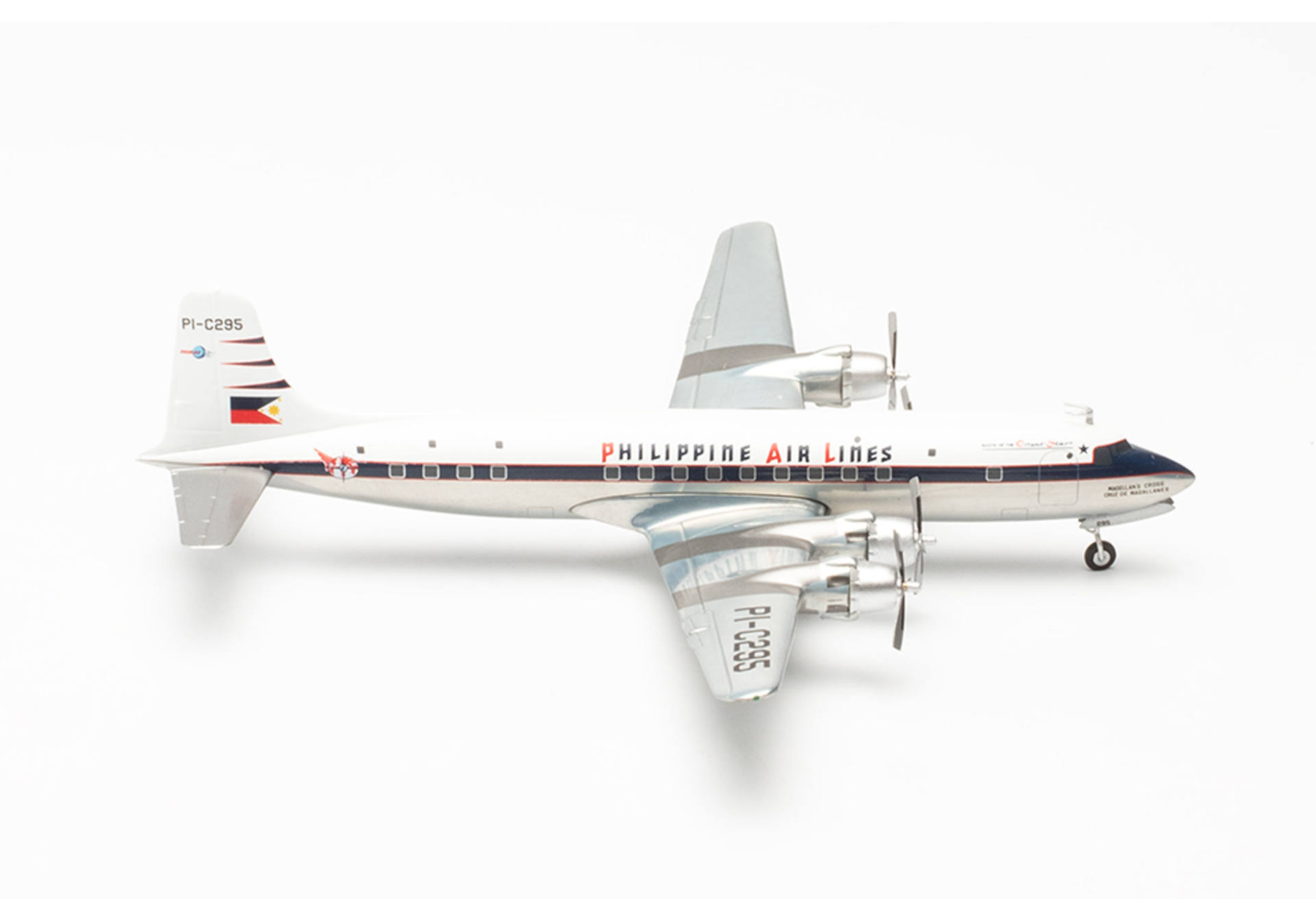 Herpa 572545 Philippine Air Lines Douglas DC-6B - PI-C295 “Magellan’s Cross / Cruz de Magallanes” 1:200