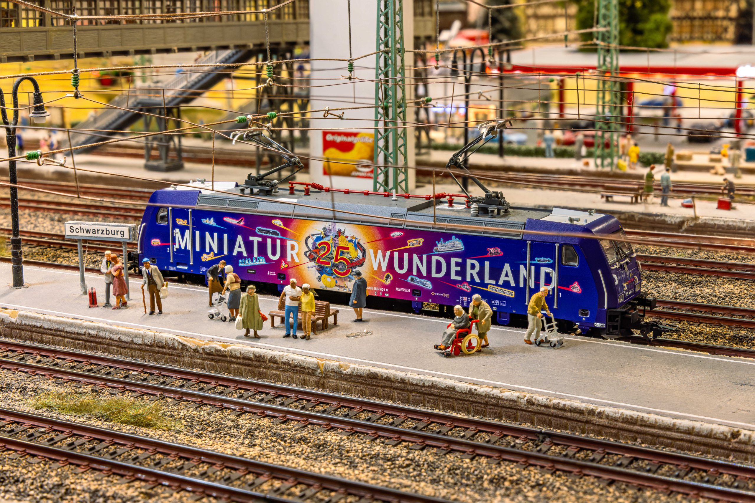 Märklin W036850.001 AC - Electric Locomotive 185 666 Lokomotion - 25 Years Miniatur Wunderland, with Sound