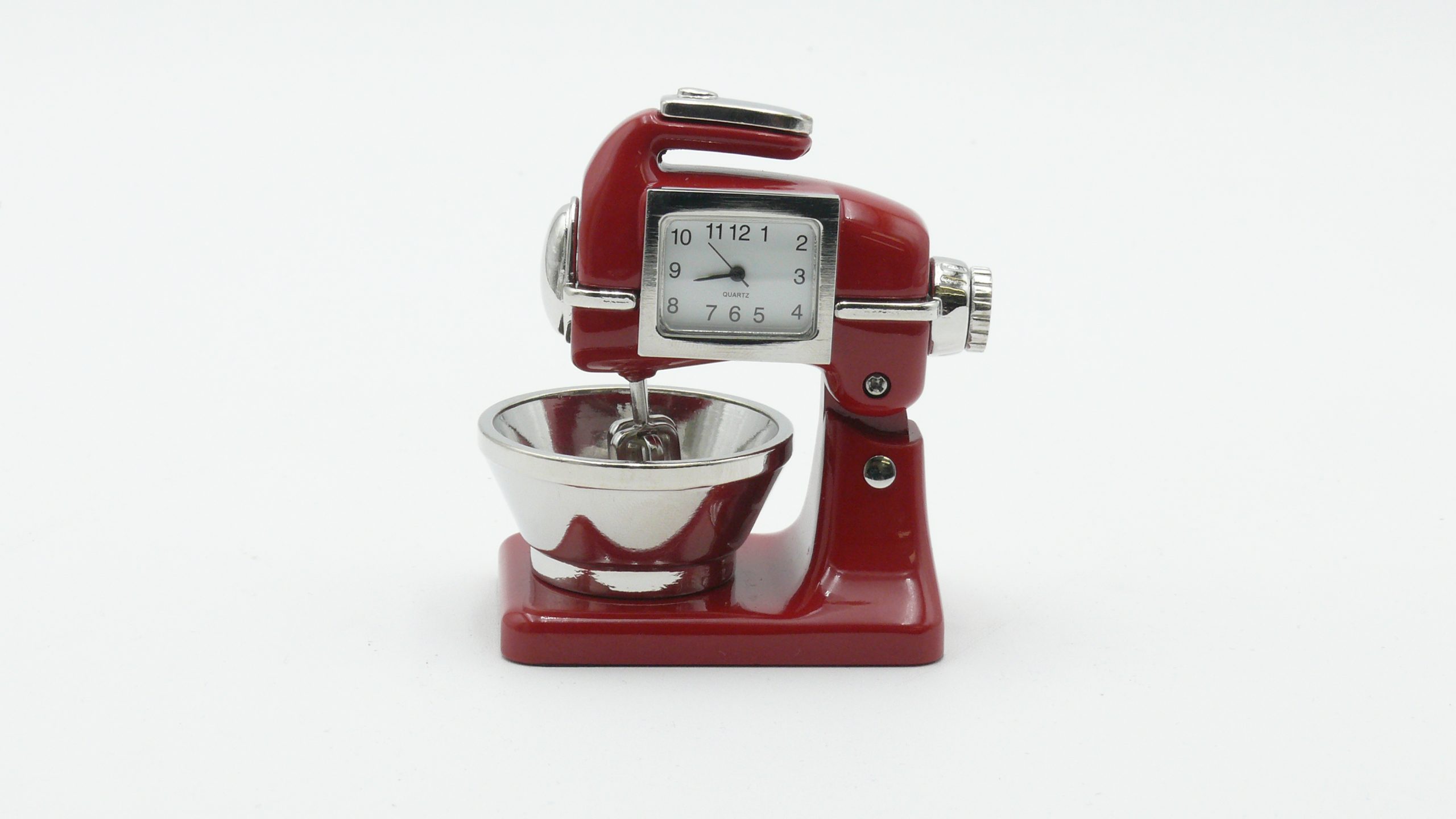 Miniature Red Stand Mixer Clock