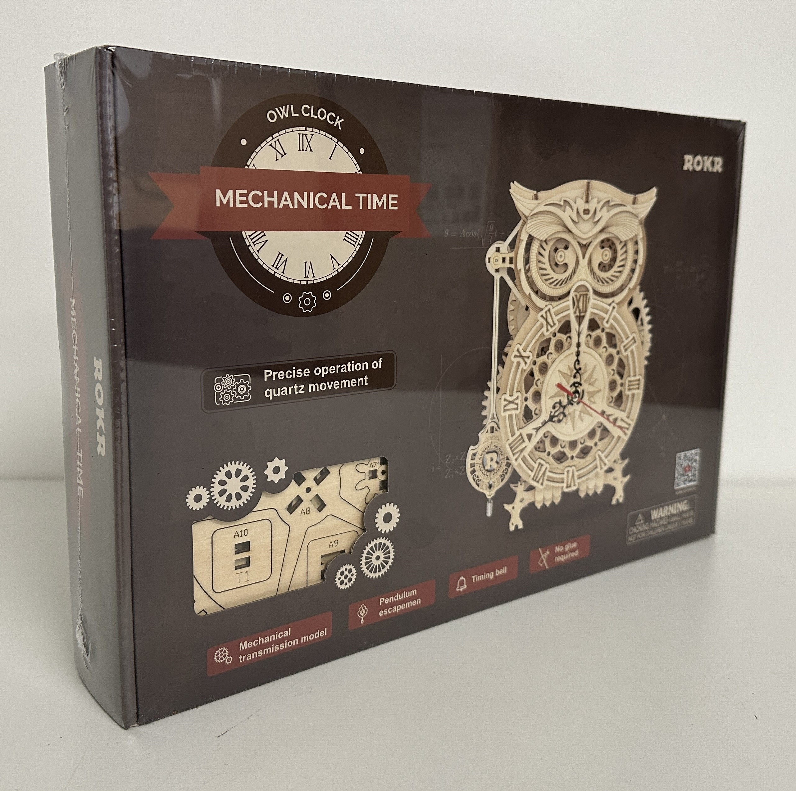 Wooden Model Kit – Owl Clock – LK503 by Robotime
