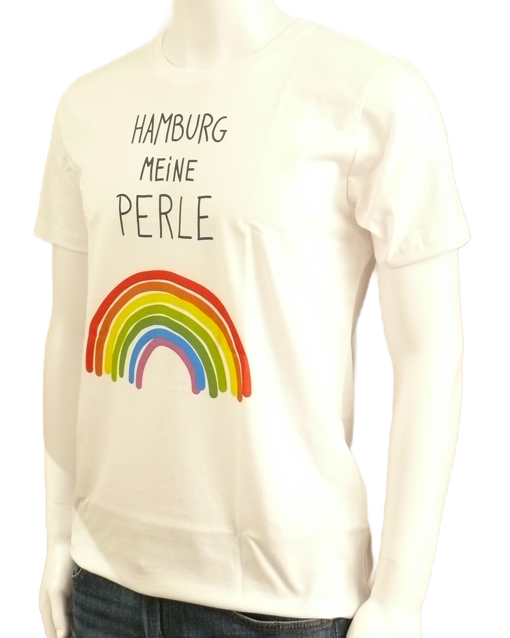 T-Shirt - Hamburg meine Perle / Regenbogen