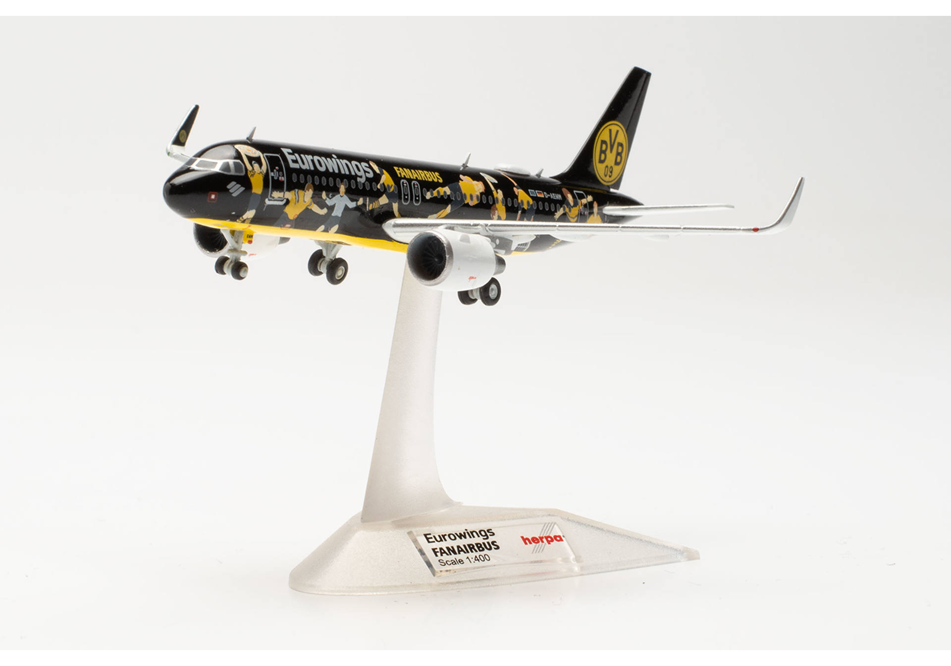 Herpa 562829 Eurowings Airbus A320 "BVB Fanairbus" – D-AEWM 1:400