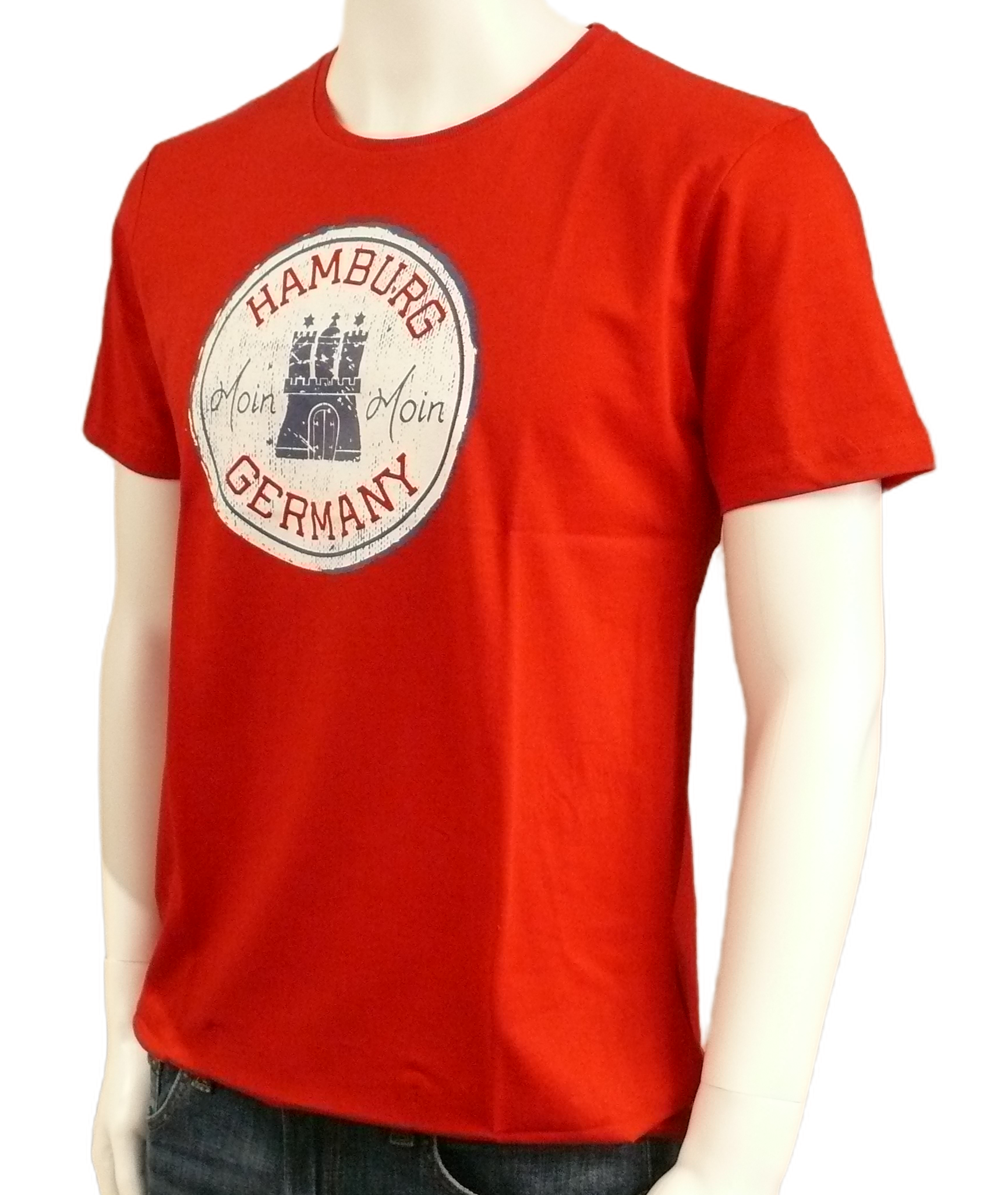 T-Shirt - Hamburg Germany Moin Moin - Rot