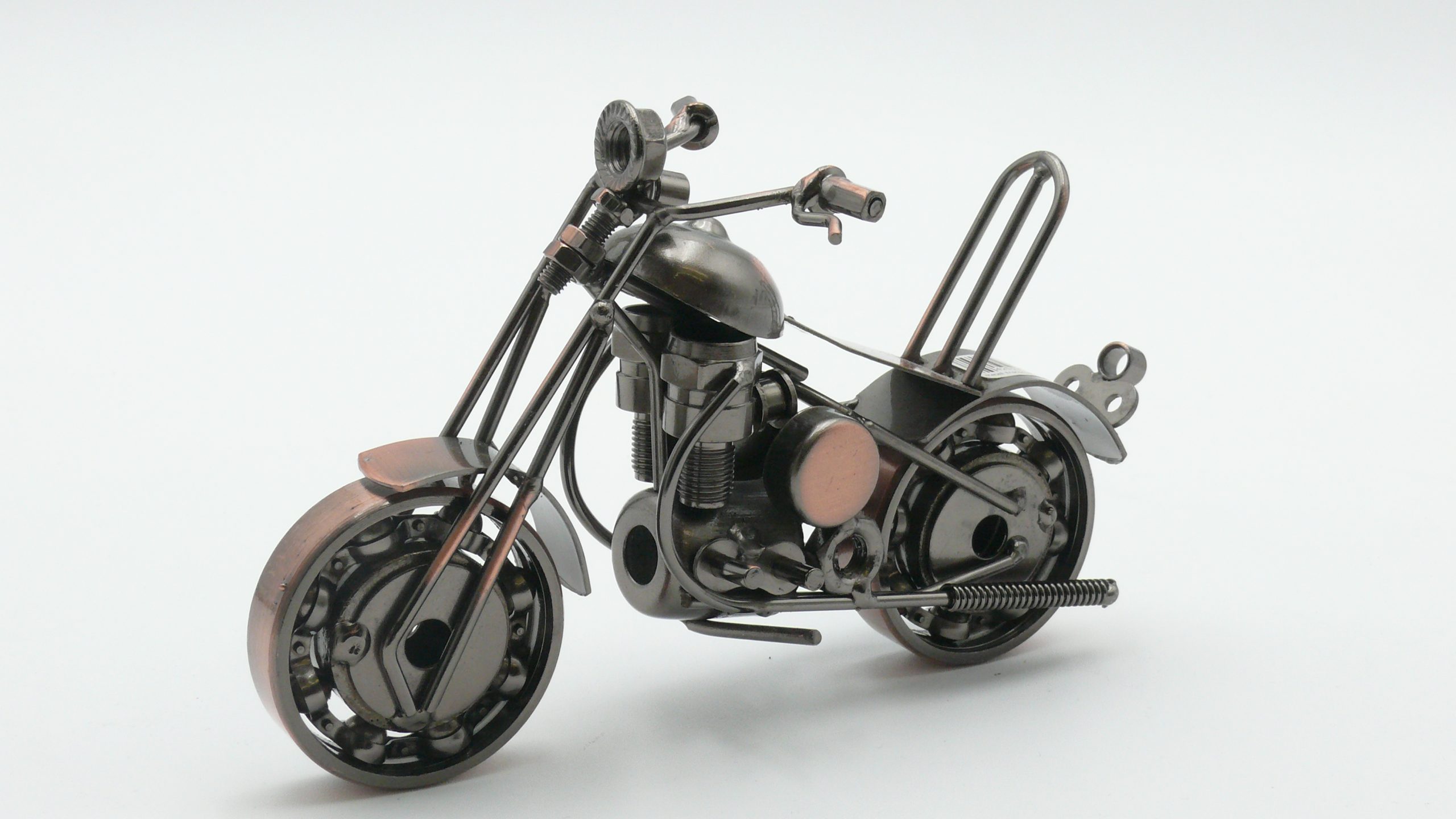 Metal Motorcycle Made from Bolts - Chopper