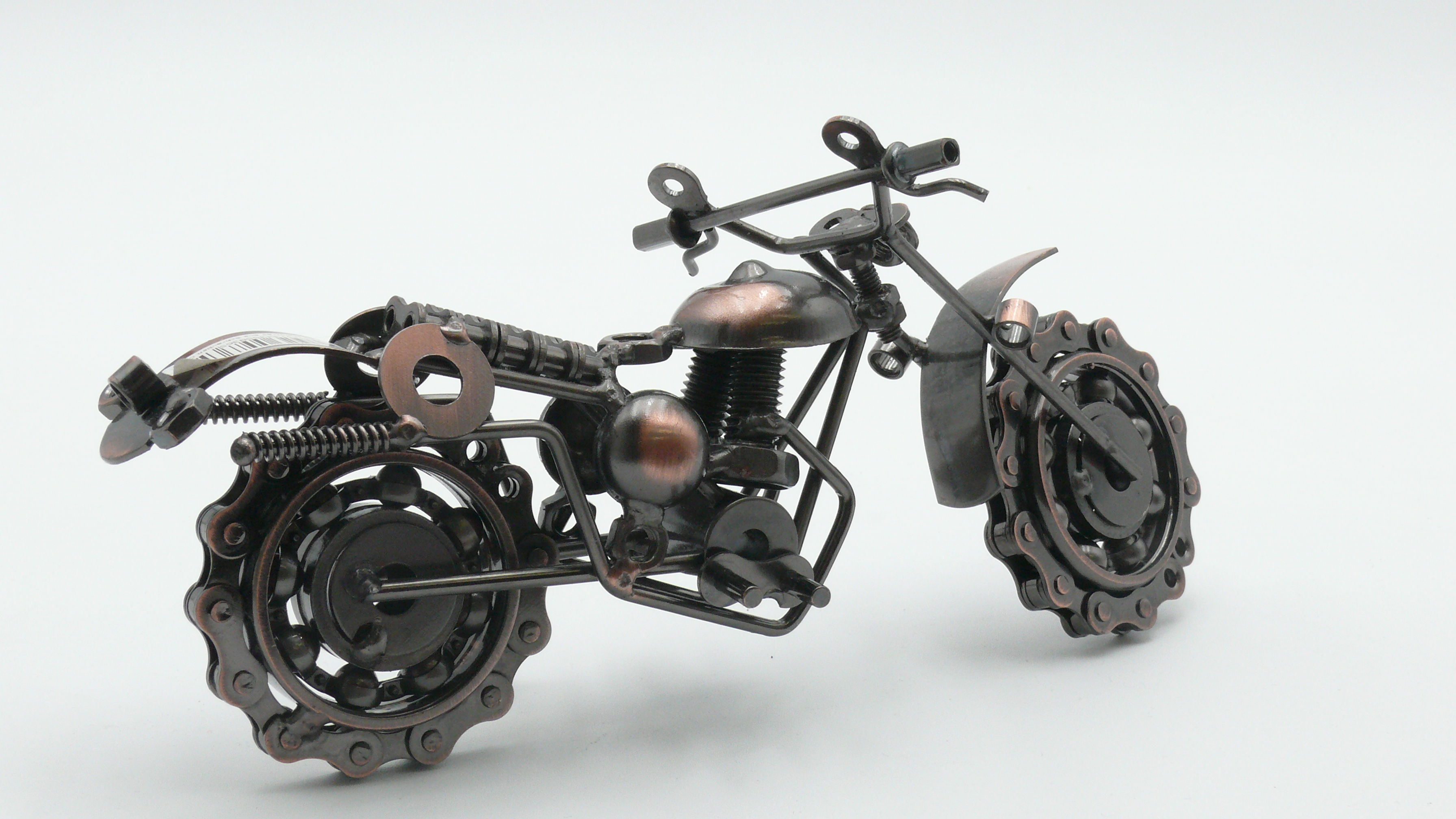 Metall Motorrad aus Schrauben - Cross