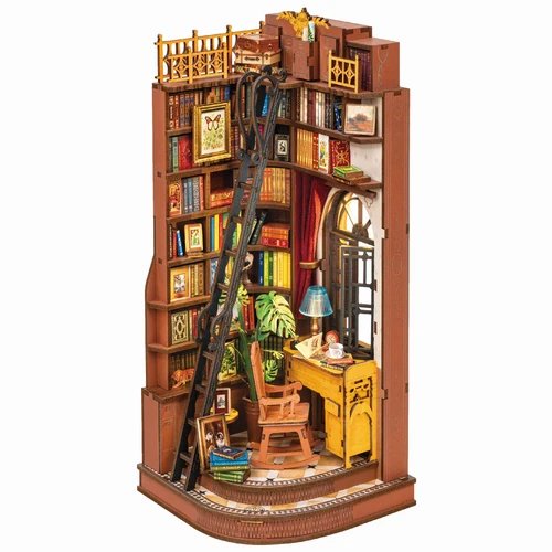Wooden Model Kit / Book Nook – "Silent Corner Study" – TGE02 by Robotime