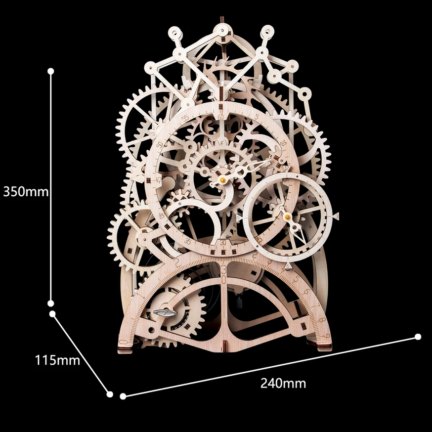 Wooden Model Kit – Mechanical Clock – LK501 by Robotime
