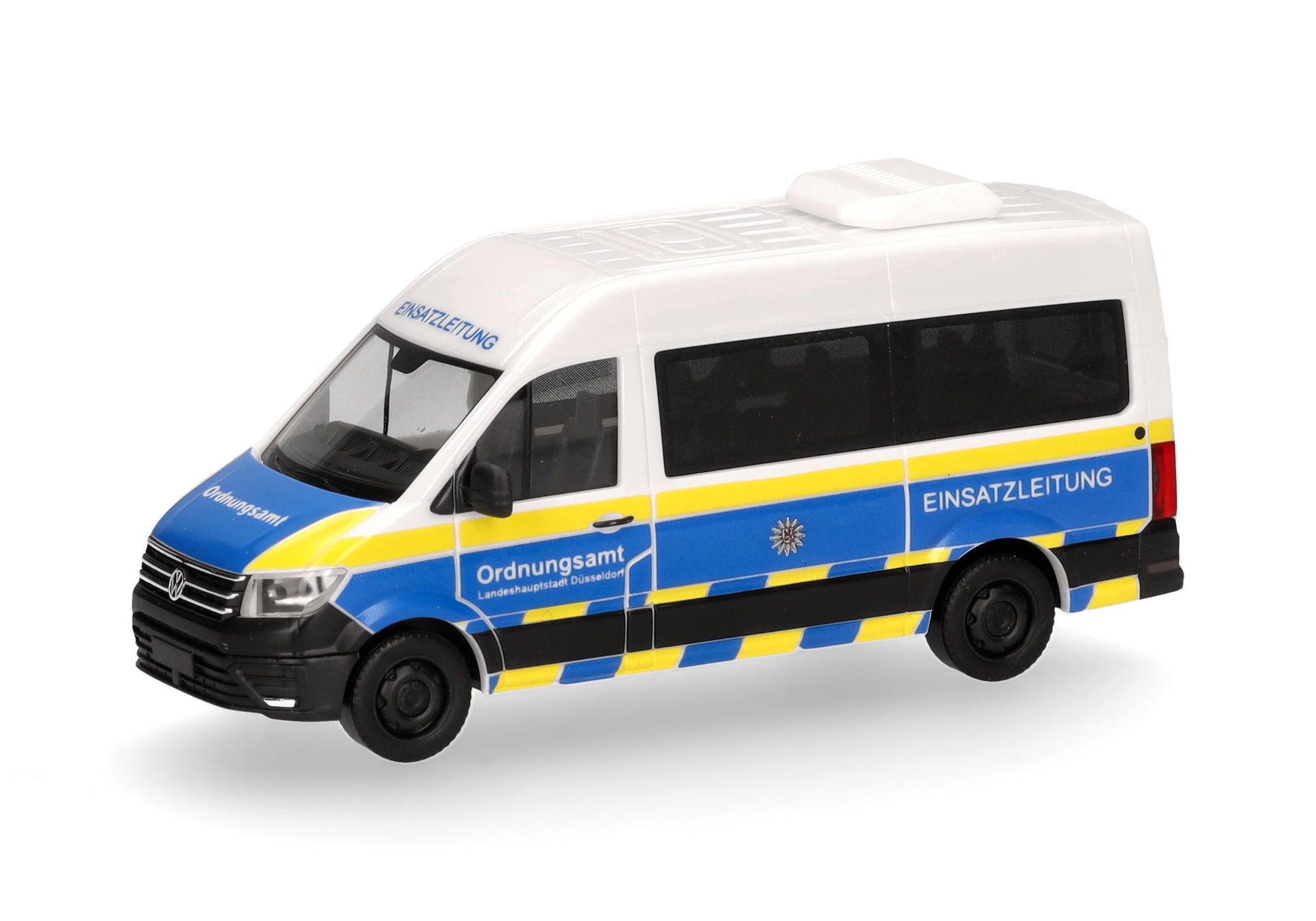 Herpa 097659 VW Crafter Bus Hochdach "Ordnungsamt Düsseldorf ELW" (Nordrhein-Westfalen/Düsseldorf) 1:87