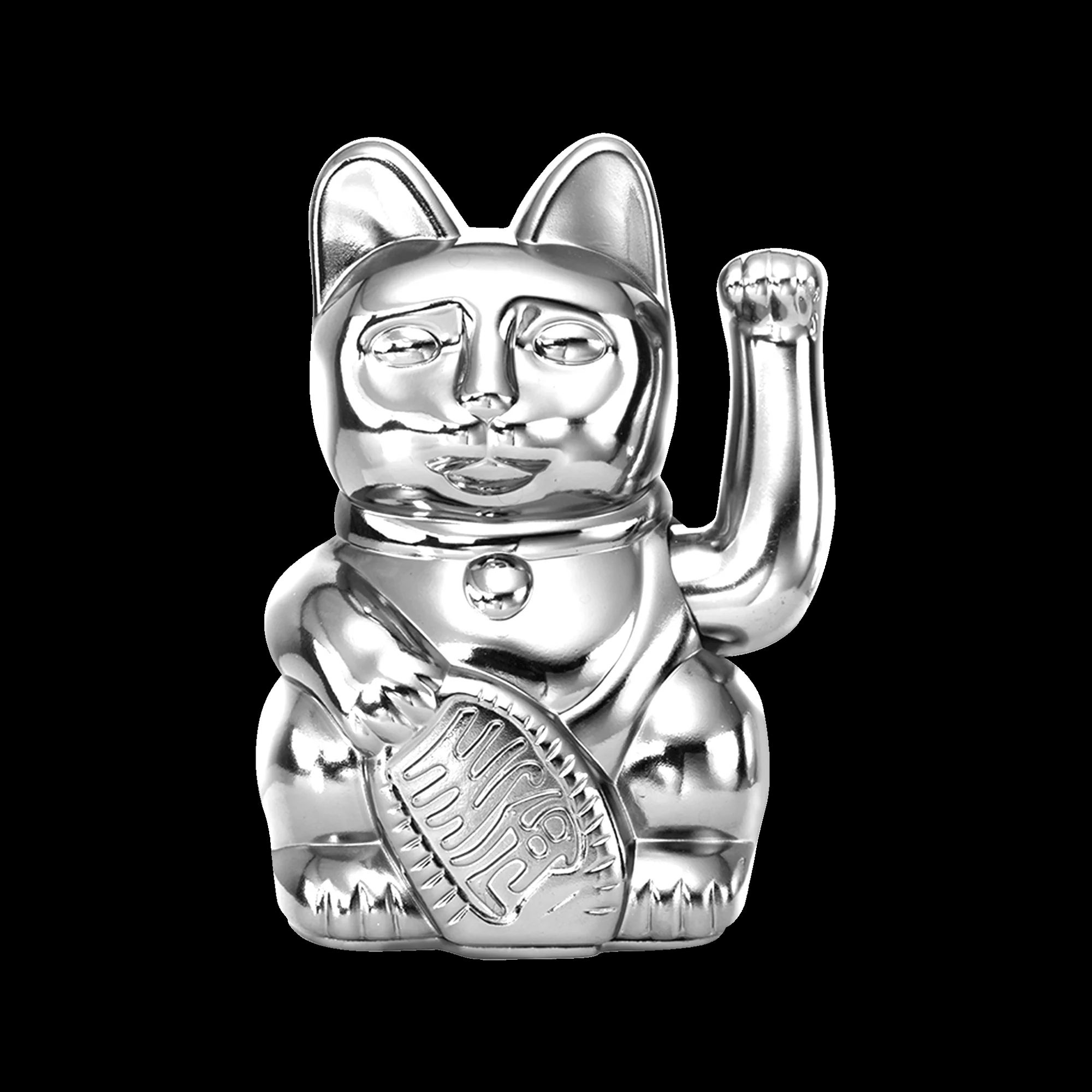 Lucky Cat / Maneki Neko | Cosmic Edition - Mercury Shiny Silver