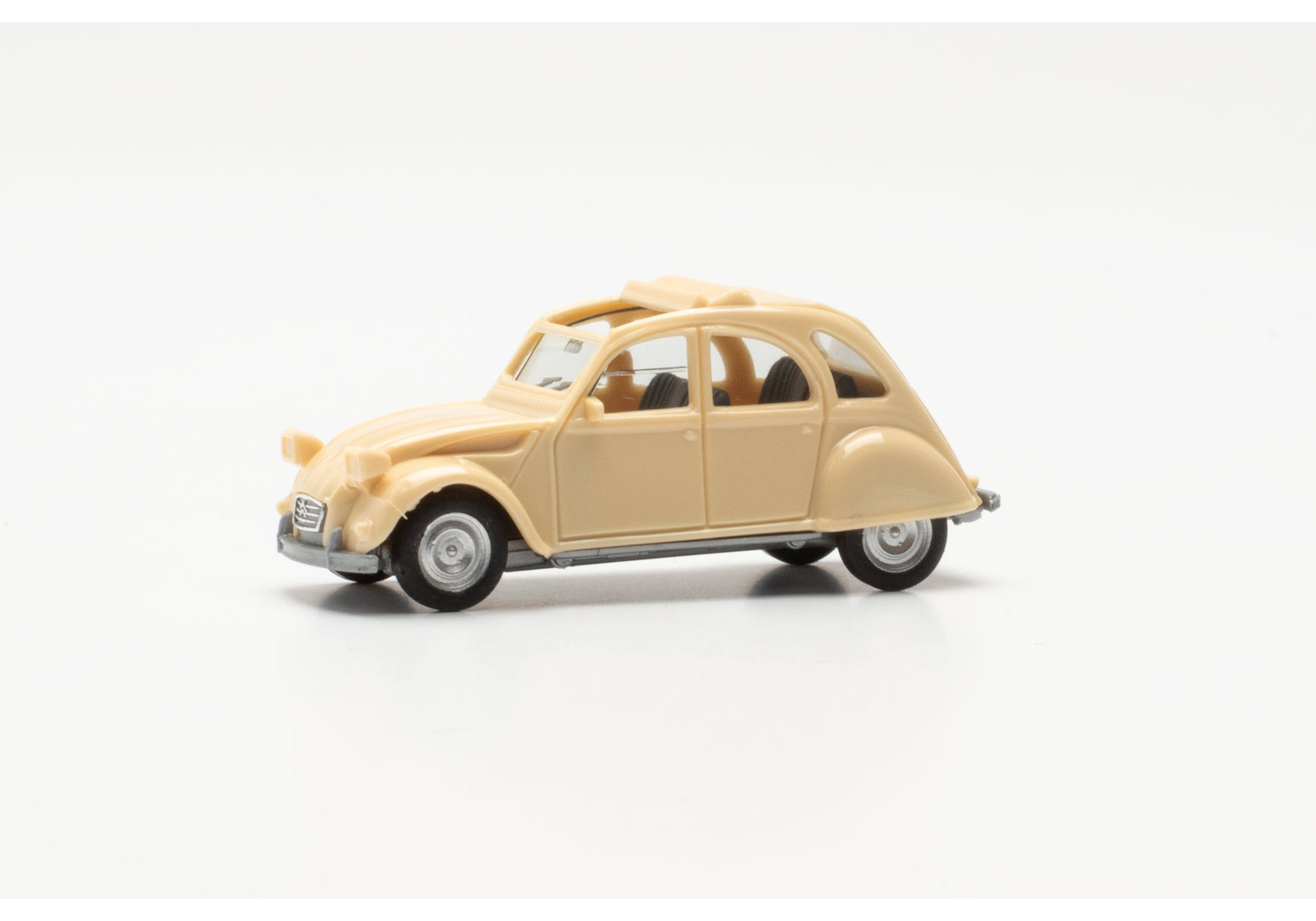 Herpa 020824-007 Citroën 2 CV with Open Roll-Back Roof, Ivory 1:87