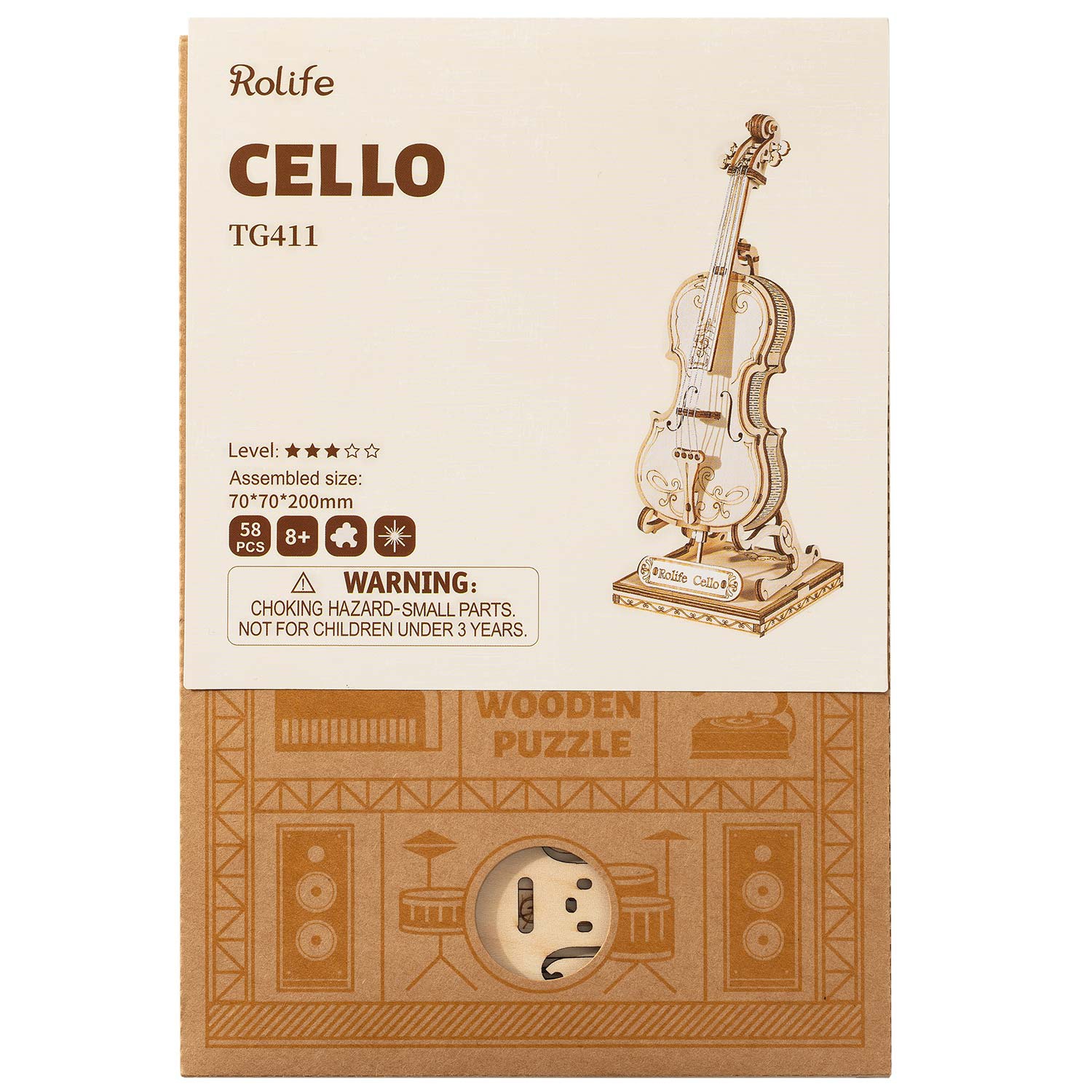 Holzbausatz - ROKR Robotime - Cello - TG411