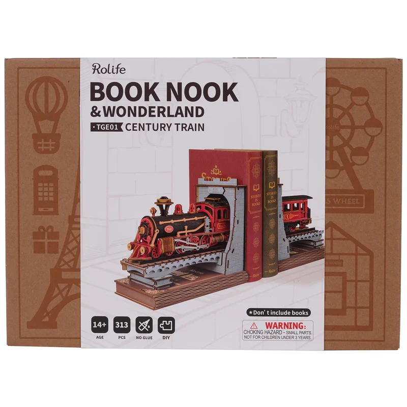 Holzbausatz Buchstopper Eisenbahn TGE01 Robotime