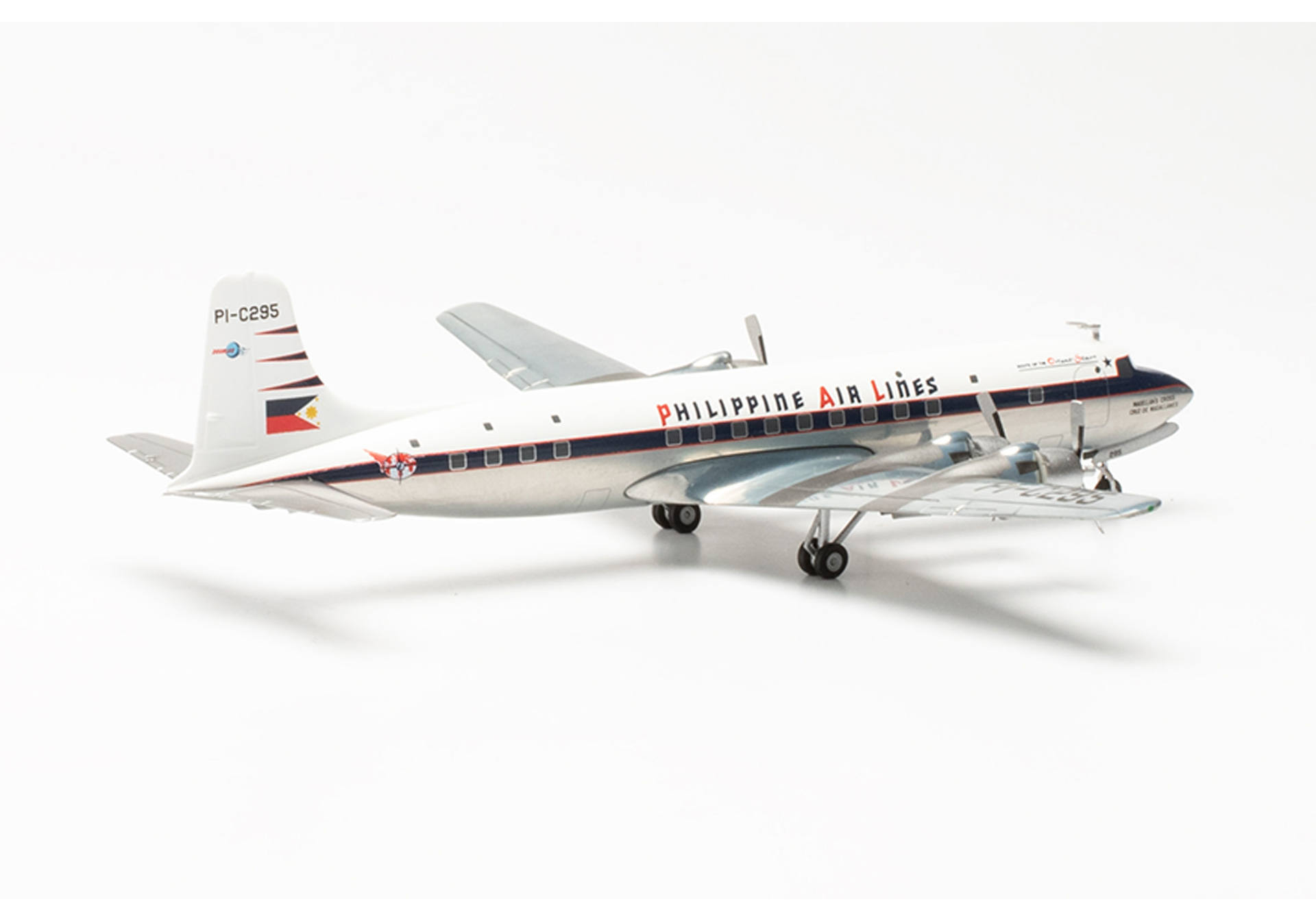 Herpa 572545 Philippine Air Lines Douglas DC-6B - PI-C295 “Magellan’s Cross / Cruz de Magallanes” 1:200