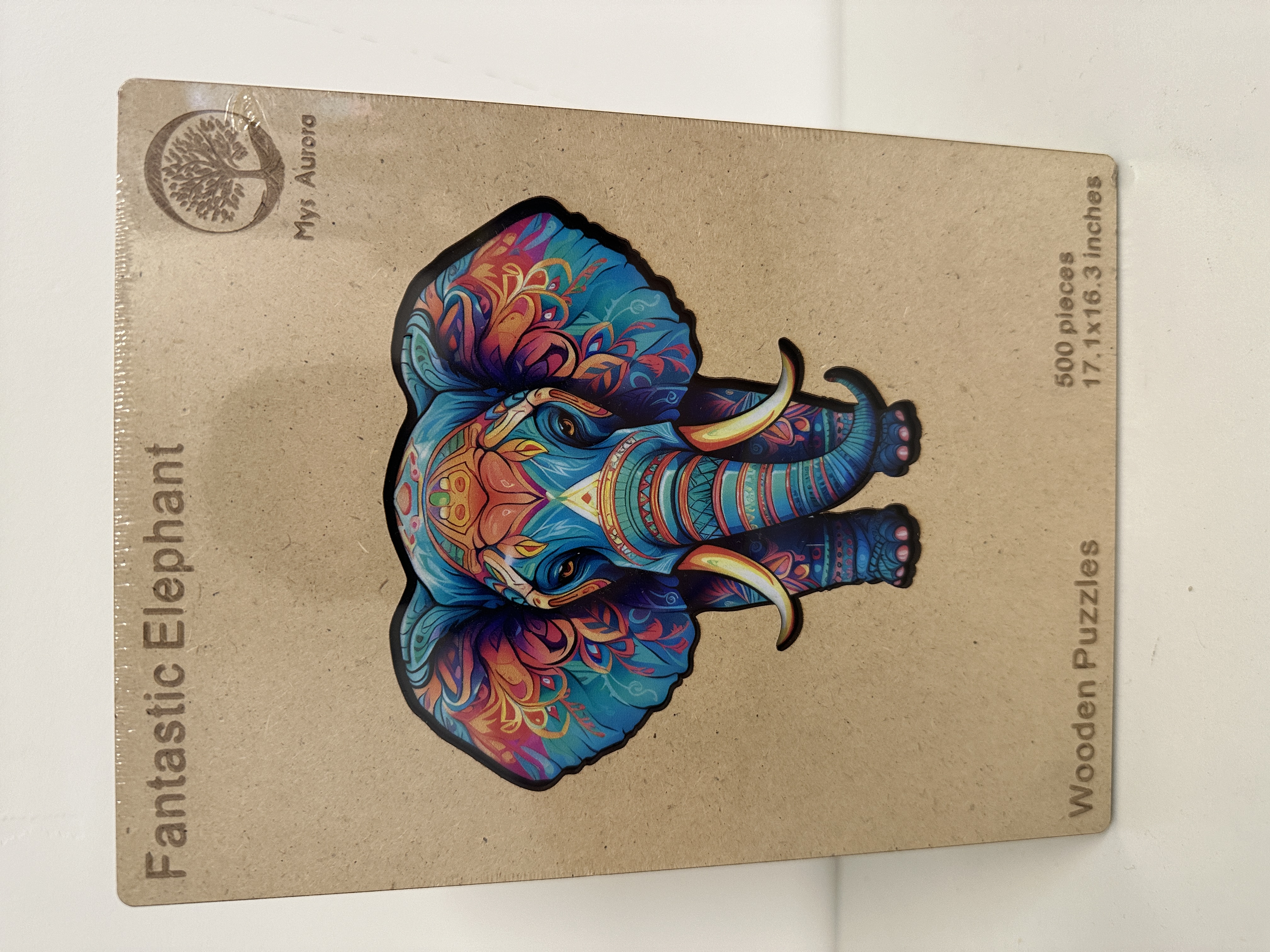Wooden Puzzle – Elephant “Fantastic Elephant” – 500 Pieces