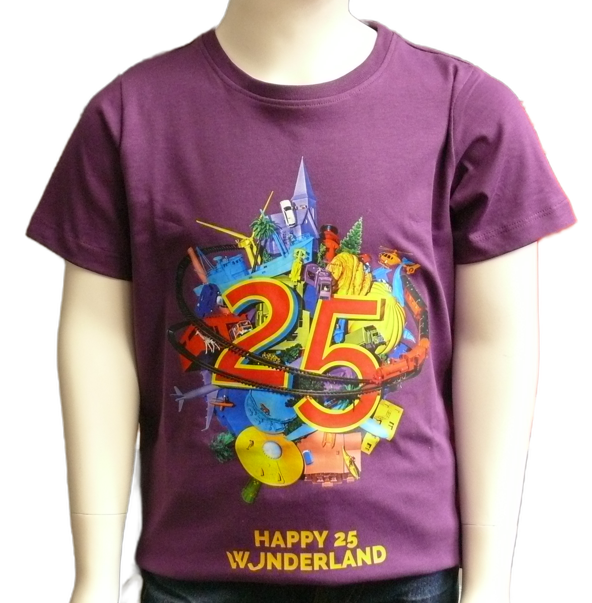 T-Shirt Kids– 25 Years of Miniatur Wunderland – Signet, purple
