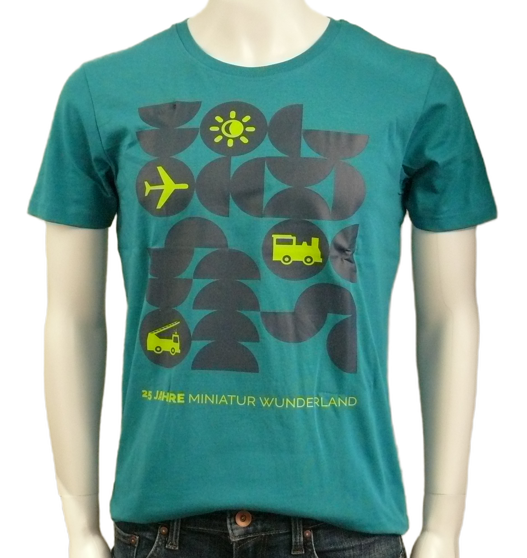 T-Shirt – 25 Years of Miniatur Wunderland – Icons, Green