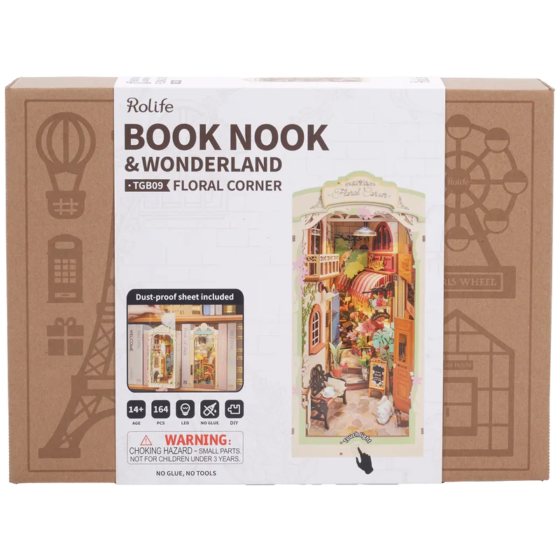 Holzbaussatz / Book Nook - Floral Corner - TGB09