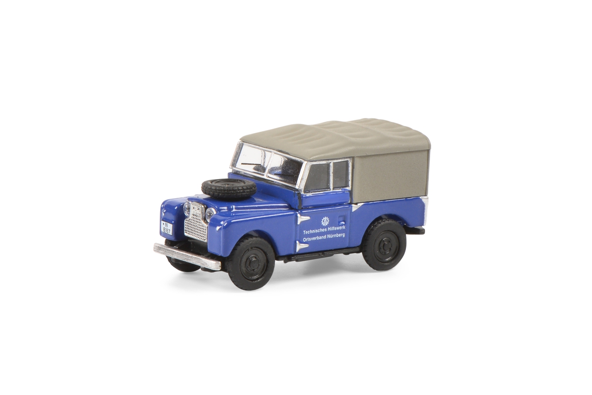 Schuco 452656000 MHI 3-Piece Set THW – Land Rover 88, Unimog 404, Mercedes-Benz LG 315