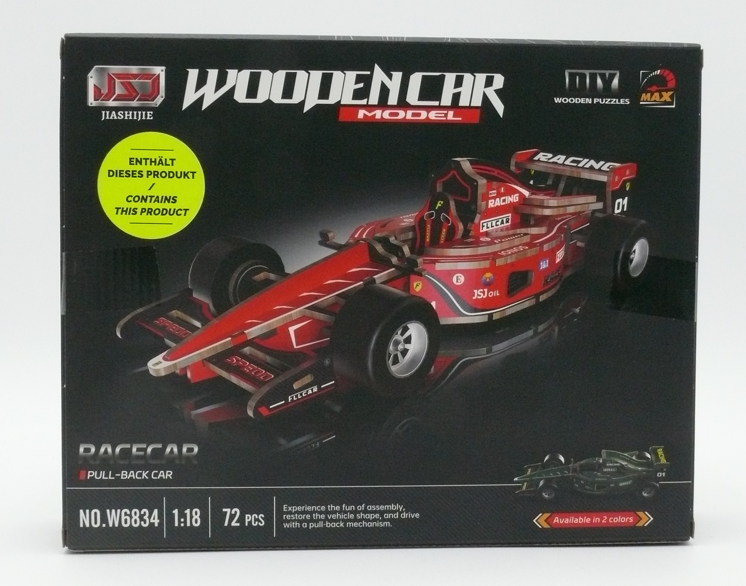 Wooden Model Kit – Formel-Racing Car 1:18 Scale